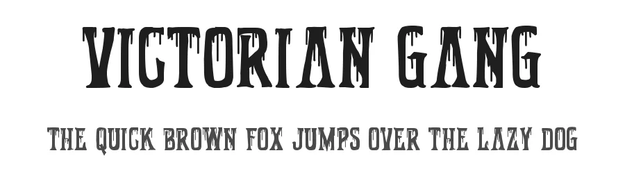 Victorian Gang by Woodcutter Manero — Display Font
