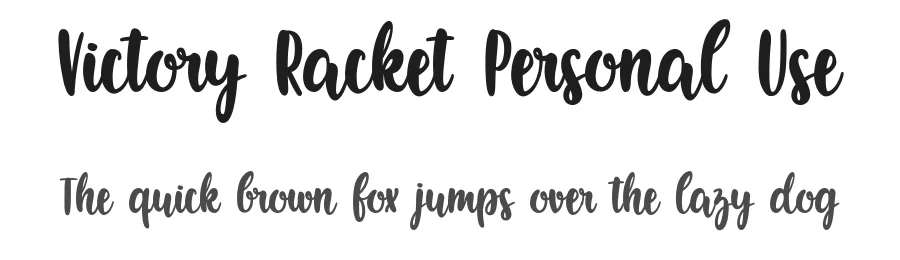 Victory Racket Personal Use by Typhoon Type - Suthi Srisopha — Display Font