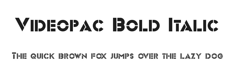 Videopac Bold Italic by Neale Davidson — Display Font