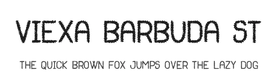 Viexa Barbuda St by This font is an original work of southype dot com — Display Font
