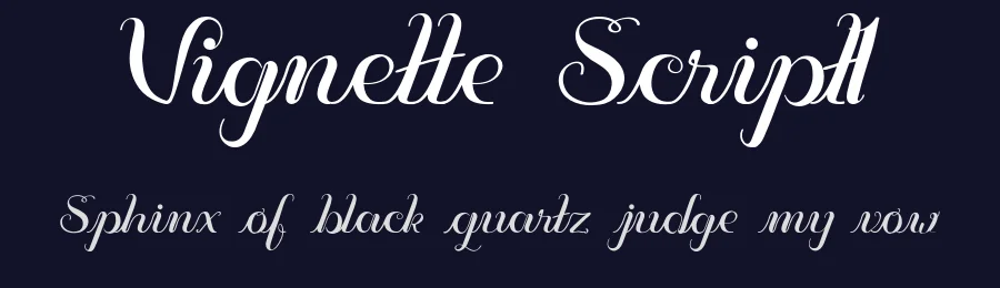 Vignette Script1 by TGIF.STD — Display Font — thumbnail 2