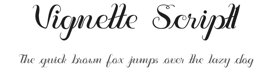 Vignette Script1 by TGIF.STD — Display Font