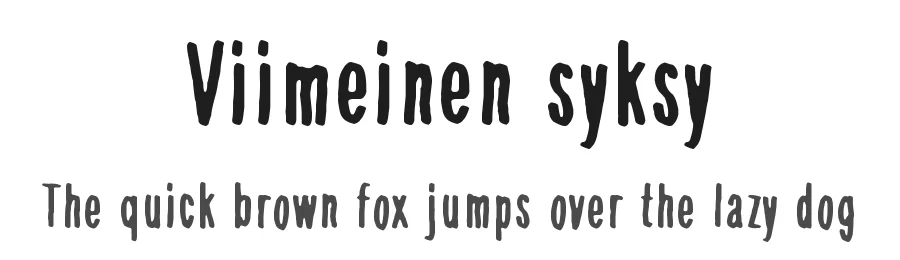 Viimeinen syksy by junkohanhero — Display Font