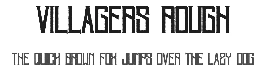 Villagers Rough — Display Font