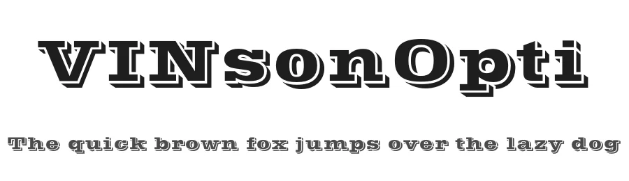 VINsonOpti — Display Font