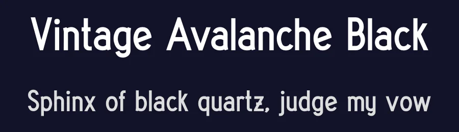 Vintage Avalanche Black — Display Font — thumbnail 2