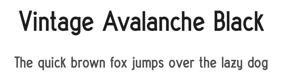 Vintage Avalanche Black — Display Font