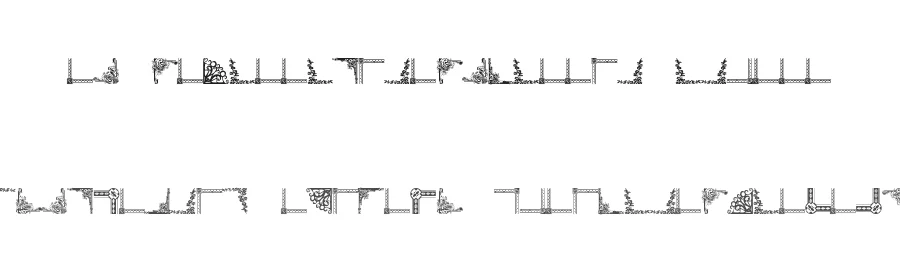 Vintage Decorative Corners 10 by Amin Ibraheem Kamal,all rights reserved 2014 — Display Font