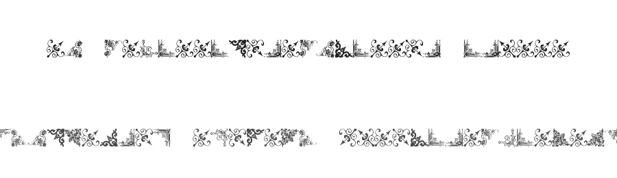 Vintage Decorative Corners 11 by Amin Ibraheem Kamal,all rights reserved 2014 — Display Font