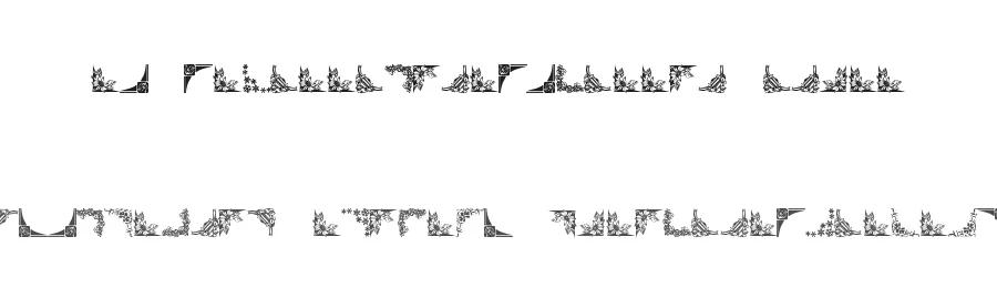 Vintage Decorative Corners 2 by Amin Ibraheem Kamal,all rights reserved 2014 — Display Font