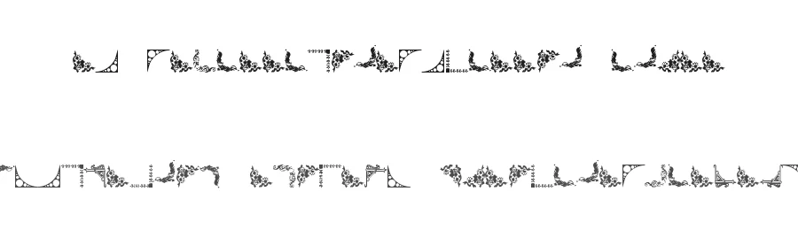 Vintage Decorative Corners 3 by Amin Ibraheem Kamal,all rights reserved 2014 — Display Font