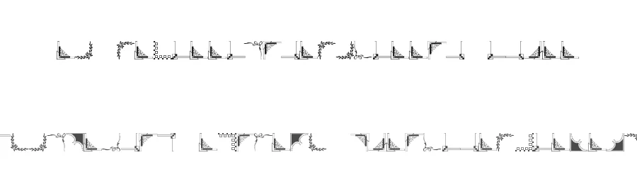 Vintage Decorative Corners 4 by Amin Ibraheem Kamal,all rights reserved 2014 — Display Font