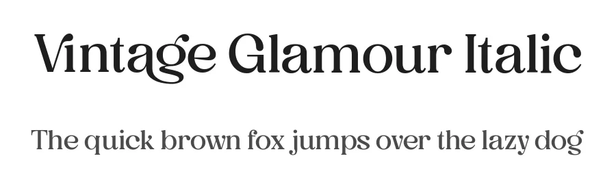 Vintage Glamour Italic by Ardyana Putra — Display Font