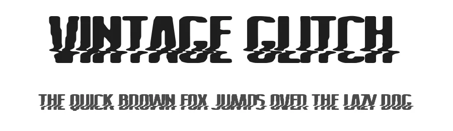 Vintage Glitch by Woodcutter Manero — Display Font