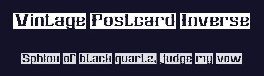 Vintage Postcard Inverse by http://www.dafont.com/wino-s-kadir.d2209 — Display Font — thumbnail 2