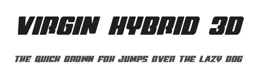 Virgin Hybrid 3D by Daniel Zadorozny — Display Font