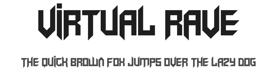 Virtual Rave — Display Font