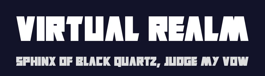 Virtual Realm — Display Font — thumbnail 2