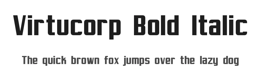 Virtucorp Bold Italic by Neale Davidson — Display Font