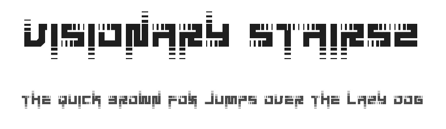Visionary Stairs2 by Jéson Garnica — Display Font