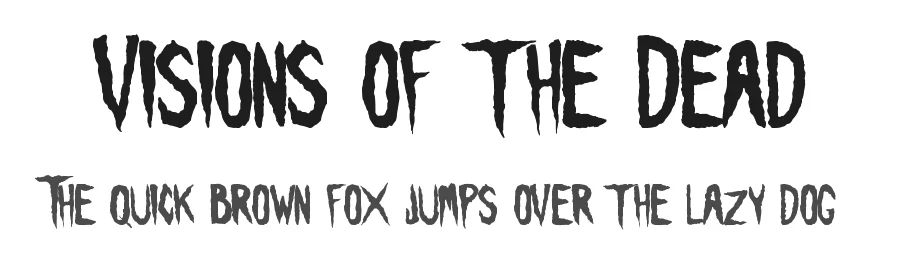Visions of the Dead — Display Font