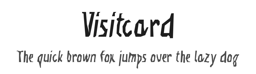 Visitcard — Display Font