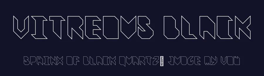 Vitreous Black by Elliott Hefford — Display Font — thumbnail 2