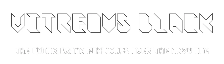 Vitreous Black by Elliott Hefford — Display Font