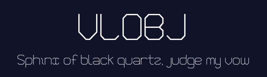 VLOBJ — Display Font — thumbnail 2