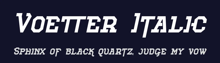 Voetter Italic by Arief.hk — Display Font — thumbnail 2