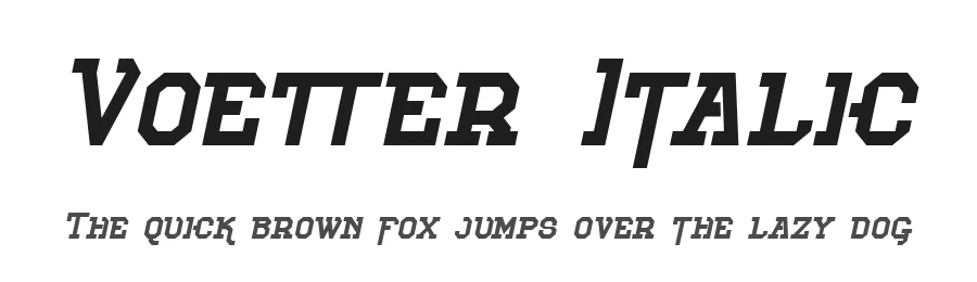 Voetter Italic by Arief.hk — Display Font