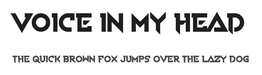 Voice In My Head by NAL — Display Font