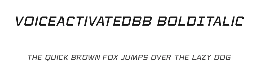 VoiceActivatedBB BoldItalic by Nate Piekos — Display Font