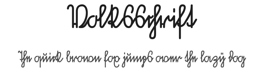 Volksschrift by Peter Wiegel — Display Font