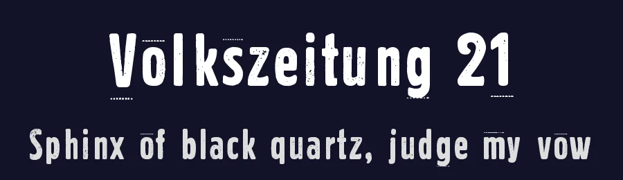 Volkszeitung 21 by Lukas Krakora — Display Font — thumbnail 2