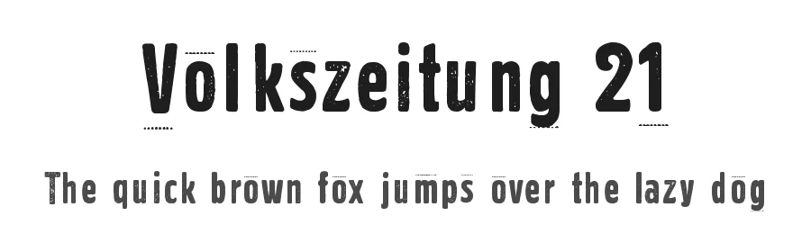 Volkszeitung 21 by Lukas Krakora — Display Font