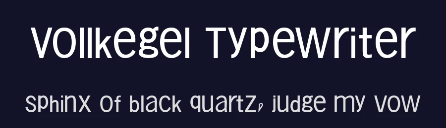 Vollkegel Typewriter — Display Font — thumbnail 2