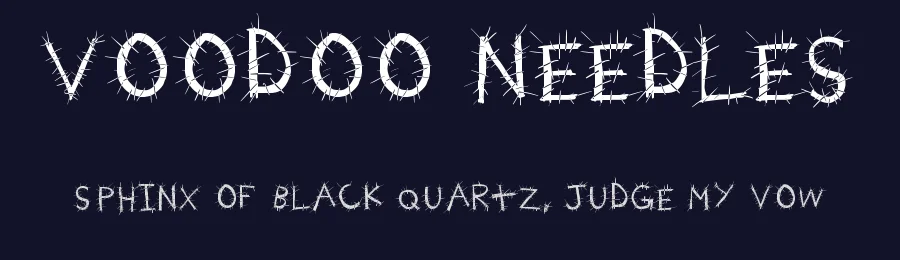 Voodoo Needles — Display Font — thumbnail 2