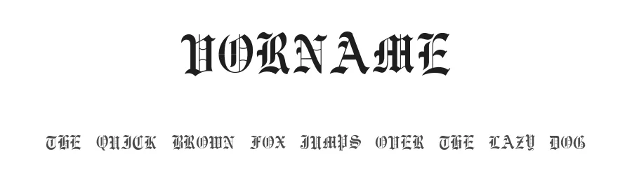 Vorname by Paulo W — Display Font