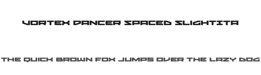 Vortex Dancer Spaced SlightIta by Daniel Zadorozny — Display Font