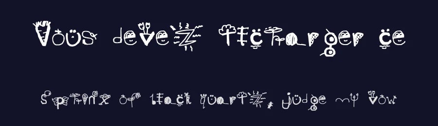 Vous devez tlcharger ce — Display Font — thumbnail 2