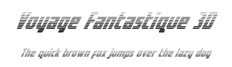 Voyage Fantastique 3D by Daniel Zadorozny — Display Font