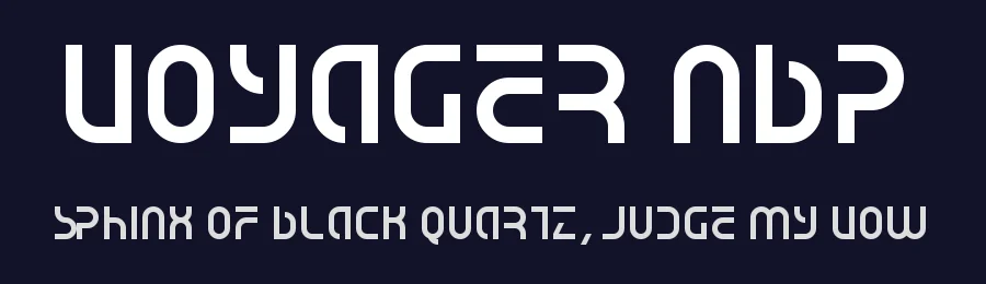 Voyager NBP by total FontGeek — Display Font — thumbnail 2