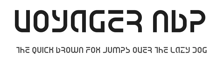 Voyager NBP by total FontGeek — Display Font