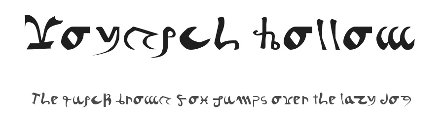 Voynich Hollow by Rob Barba — Display Font
