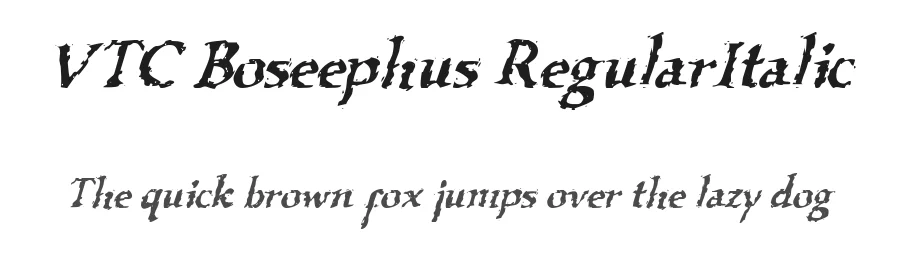VTC Boseephus RegularItalic by WolfBainX — Display Font