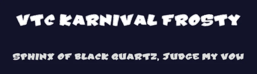 VTC Karnival Frosty by Larry E. Yerkes - WolfBainX - V.T.C. - Vigilante Typeface Corporation. — Display Font — thumbnail 2