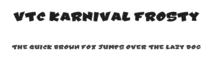 VTC Karnival Frosty by Larry E. Yerkes - WolfBainX - V.T.C. - Vigilante Typeface Corporation. — Display Font