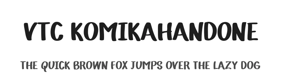 VTC KomikaHandOne by WolfBainx - Larry E. Yerkes - Vigilante Typeface Corporation — Display Font