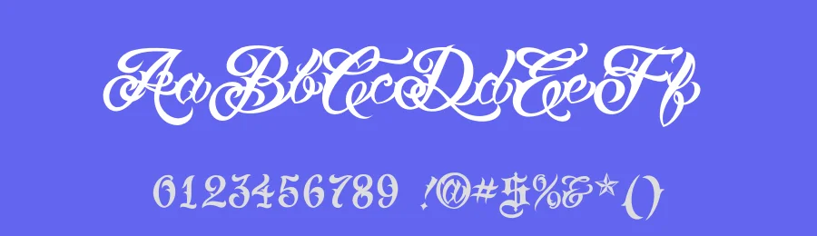 Vtc TattooScriptTwo by Larry E.Yerkes - Vigilante Typeface Corporation V.T.C. — Script Font — thumbnail 3